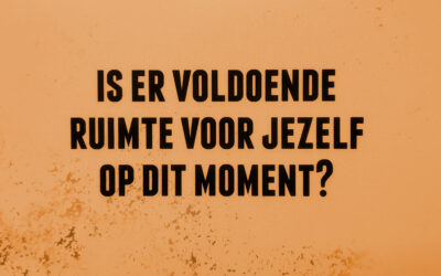 Ruimte ervaren of je beperkt voelen